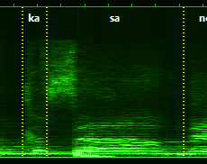 "ka" syl with \k10 duration, ending as the sibilant of "sa" starts